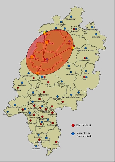 Einzugsgebiet Brustzentrum MR